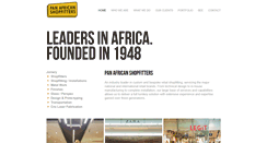 Desktop Screenshot of panafricanshopfitters.co.za
